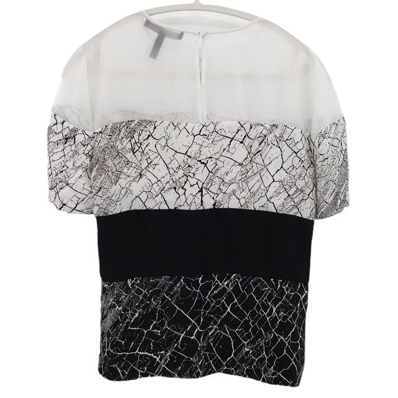 5/15 BCBGMAXAZRIA black and white slinky top - Picture 2 of 7
